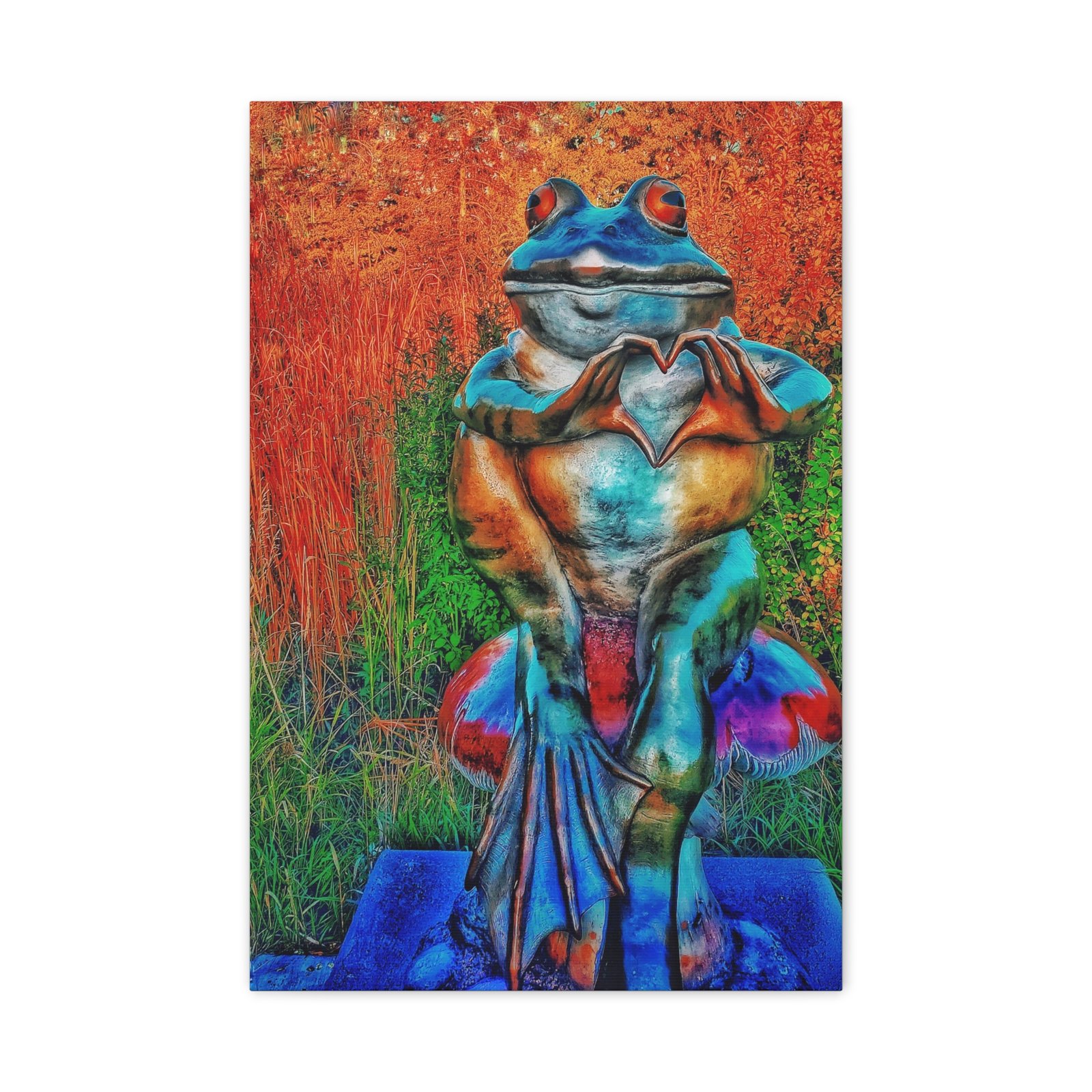 Colorful Frog Art Canvas — Vibrant Stretched Matte Wall Decor - Image 5