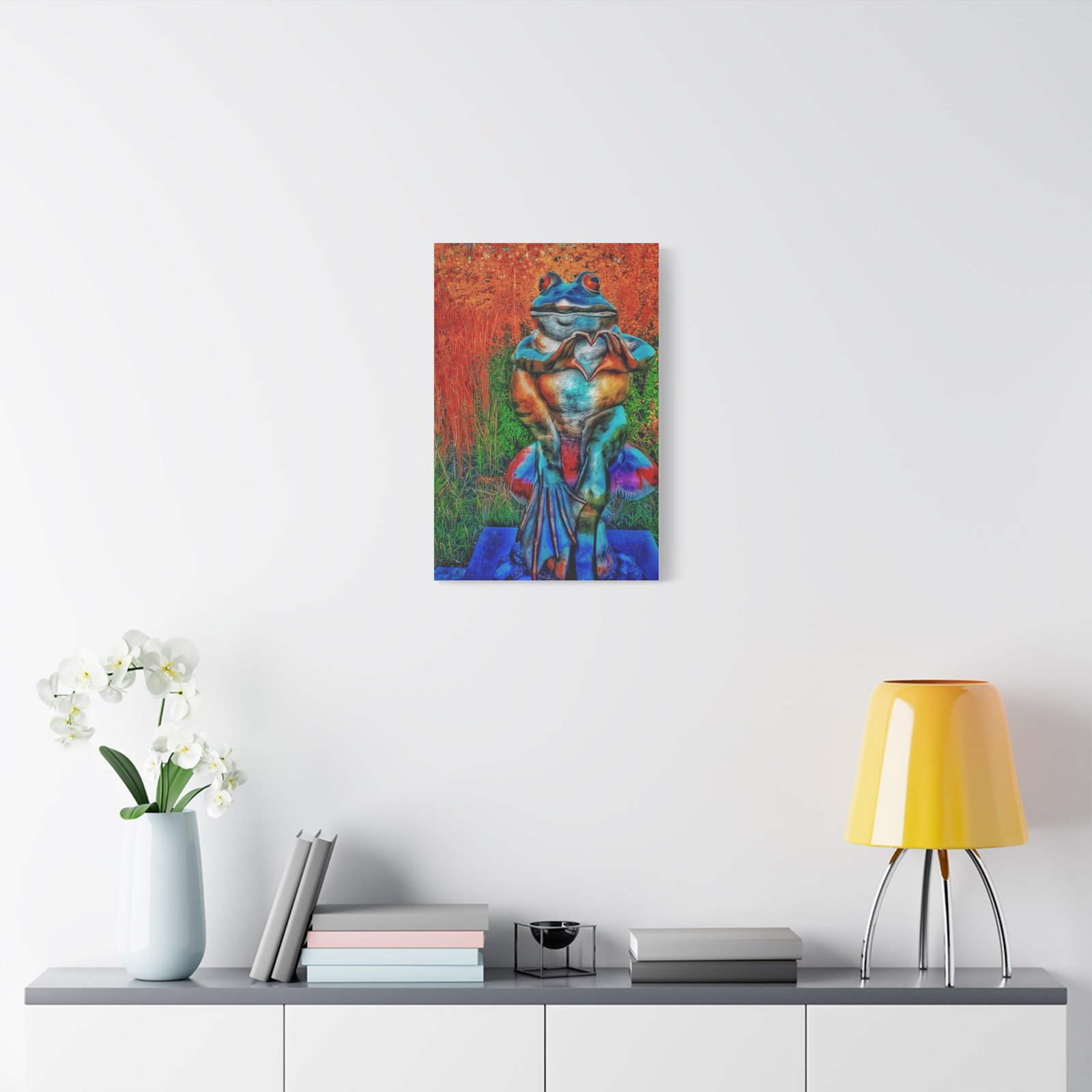 Colorful Frog Art Canvas — Vibrant Stretched Matte Wall Decor - Image 7