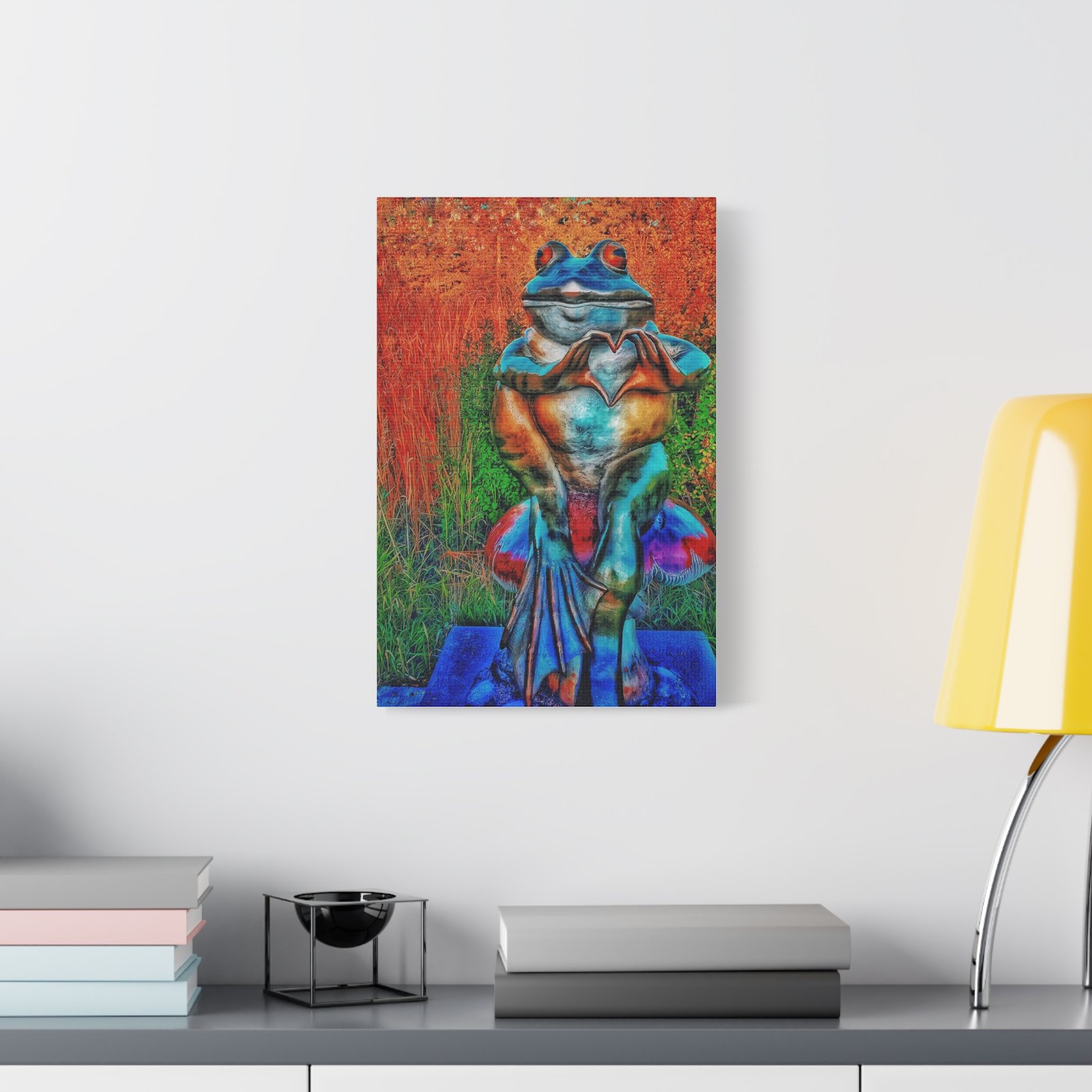 Colorful Frog Art Canvas — Vibrant Stretched Matte Wall Decor - Image 3