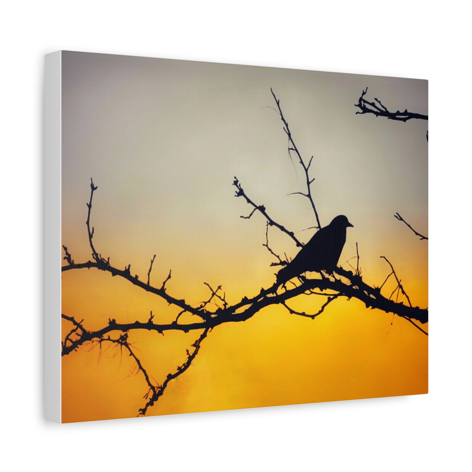 Sunset Silhouette Bird Matte Canvas - Image 2