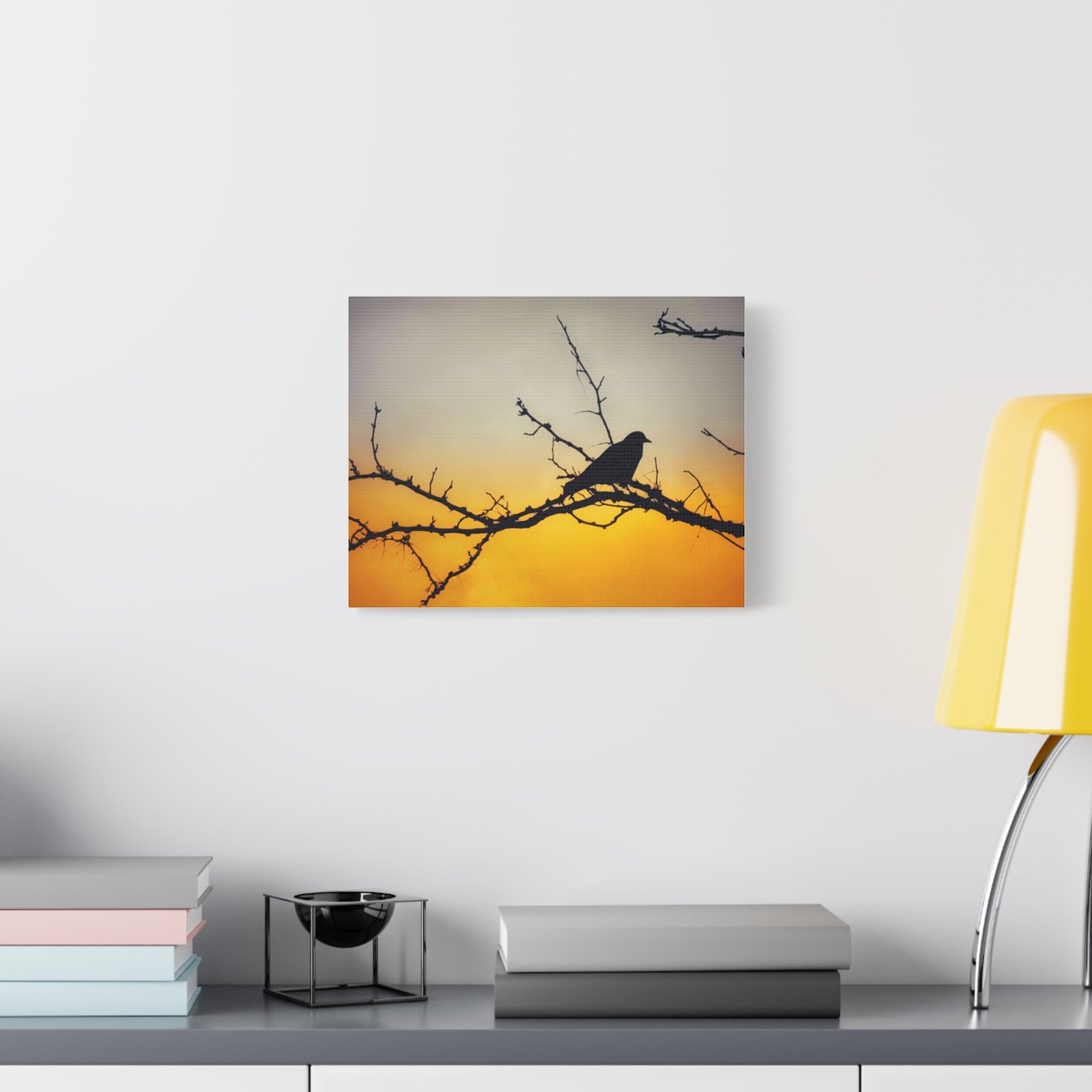 Sunset Silhouette Bird Matte Canvas - Image 3
