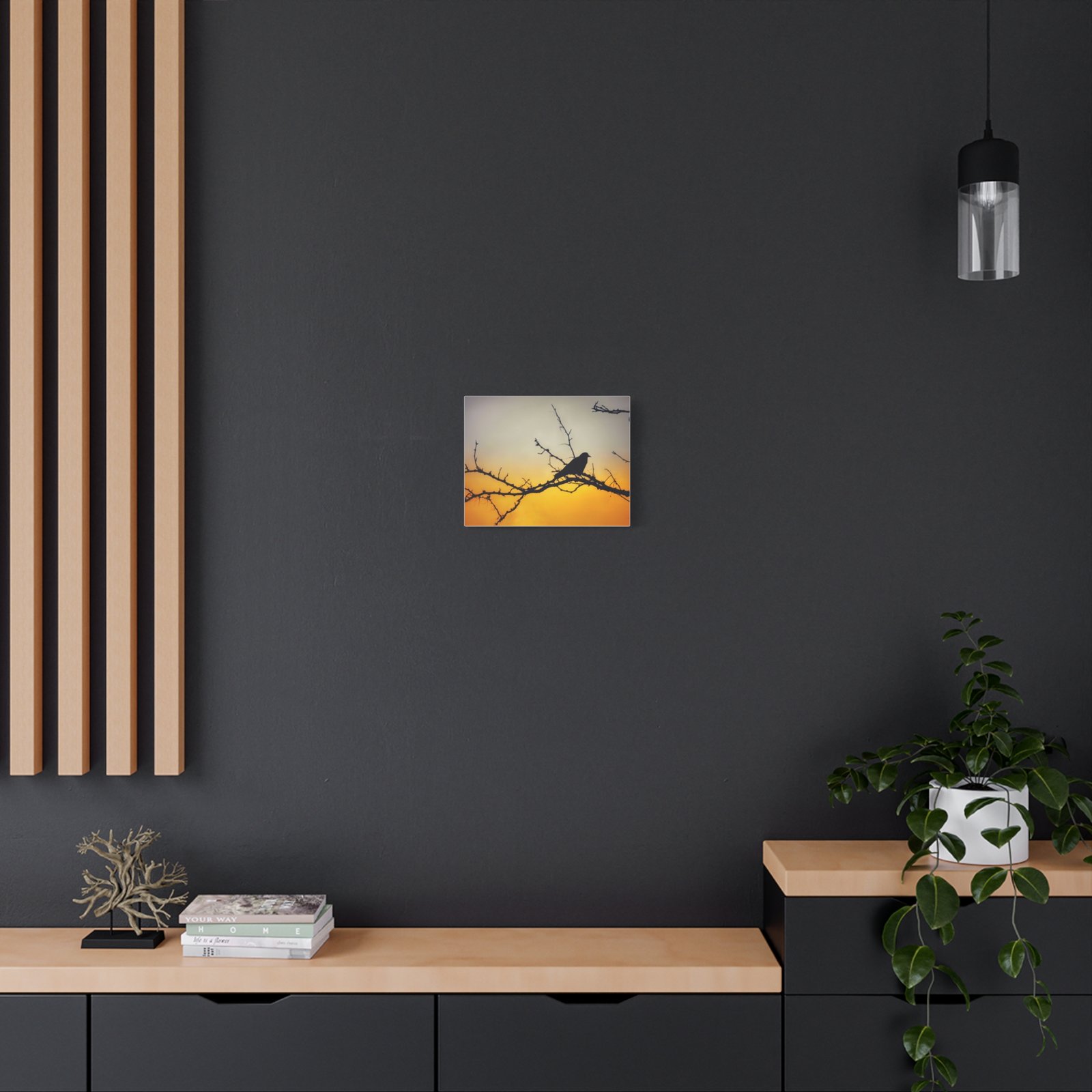 Sunset Silhouette Bird Matte Canvas - Image 4