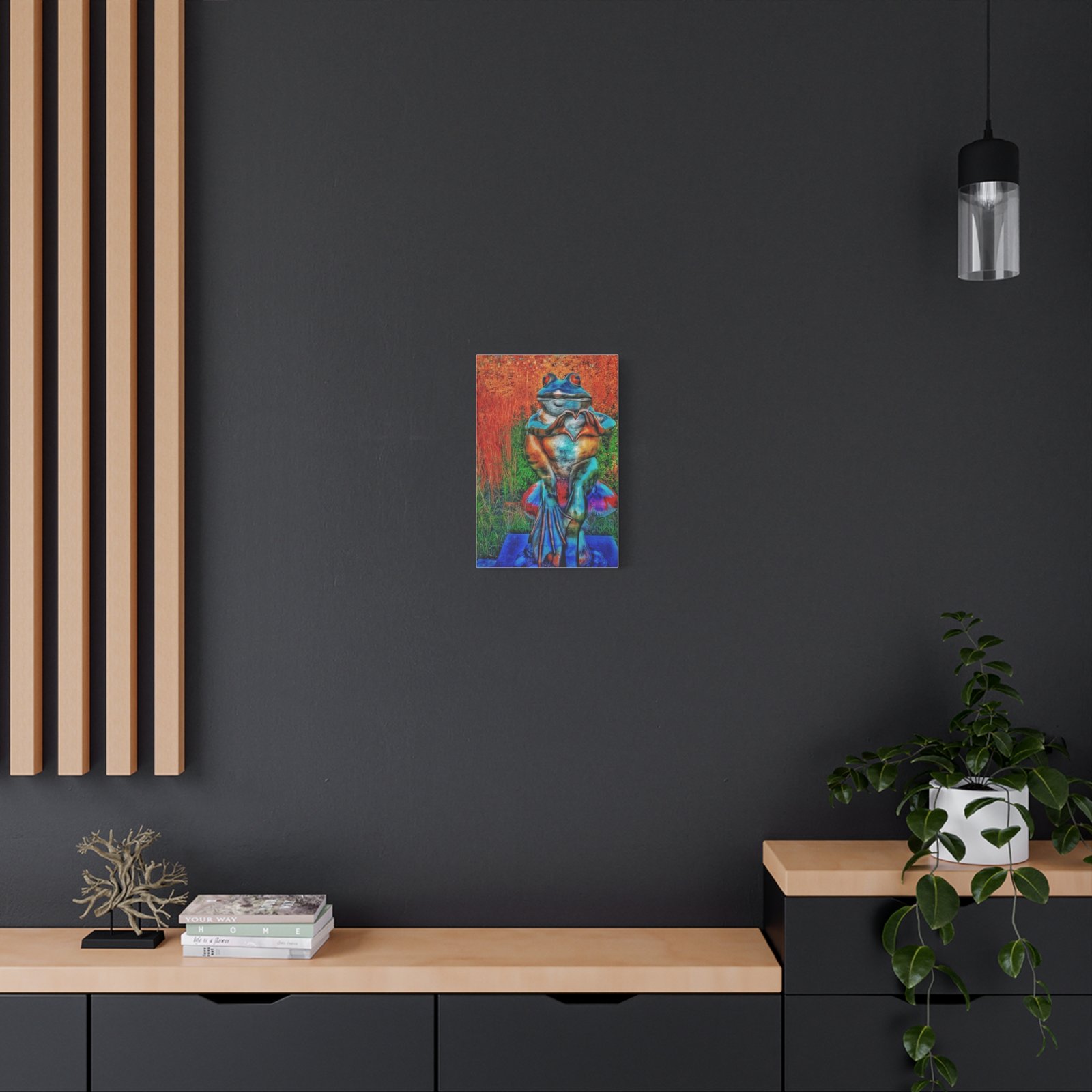 Colorful Frog Art Canvas — Vibrant Stretched Matte Wall Decor - Image 4