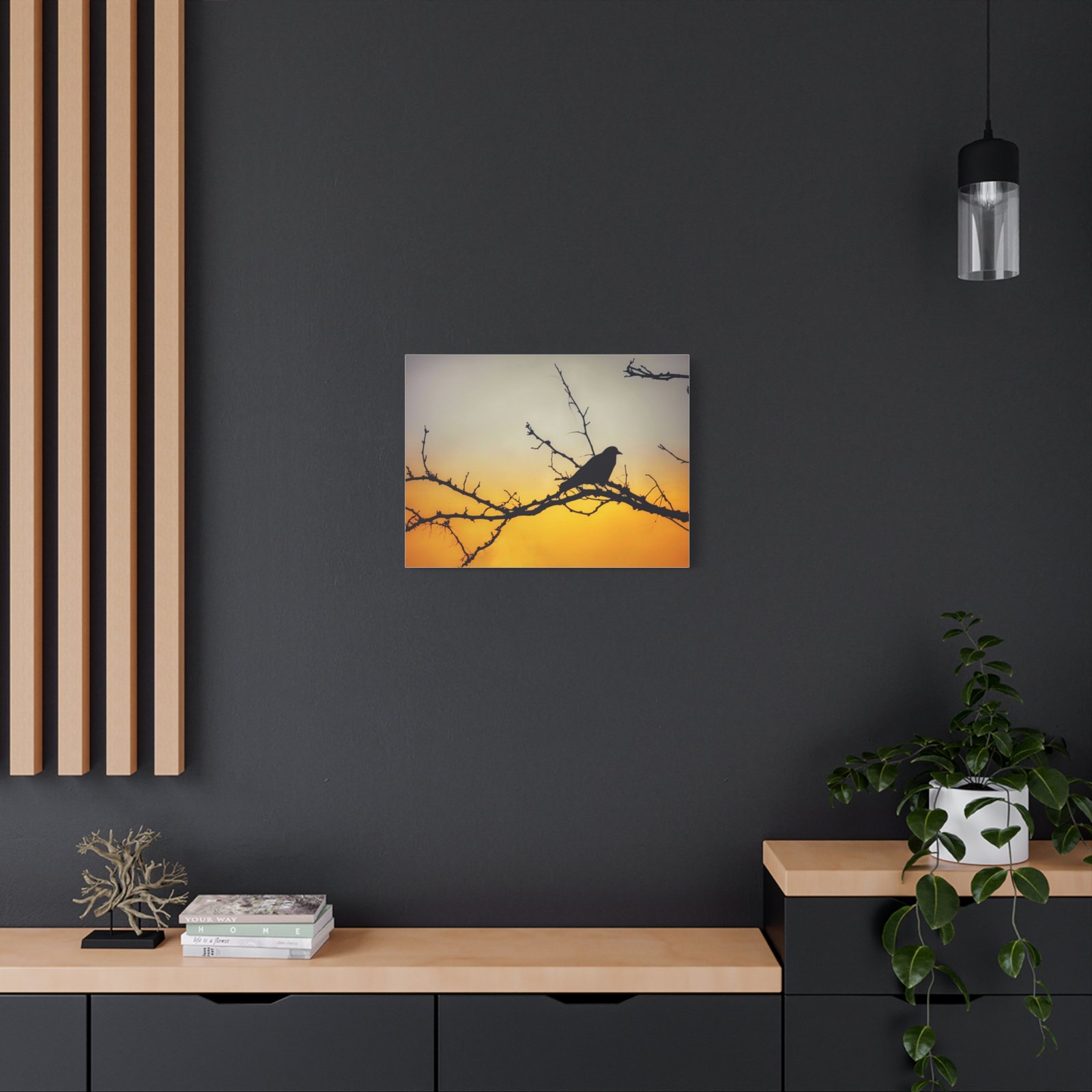 Sunset Silhouette Bird Matte Canvas - Image 16