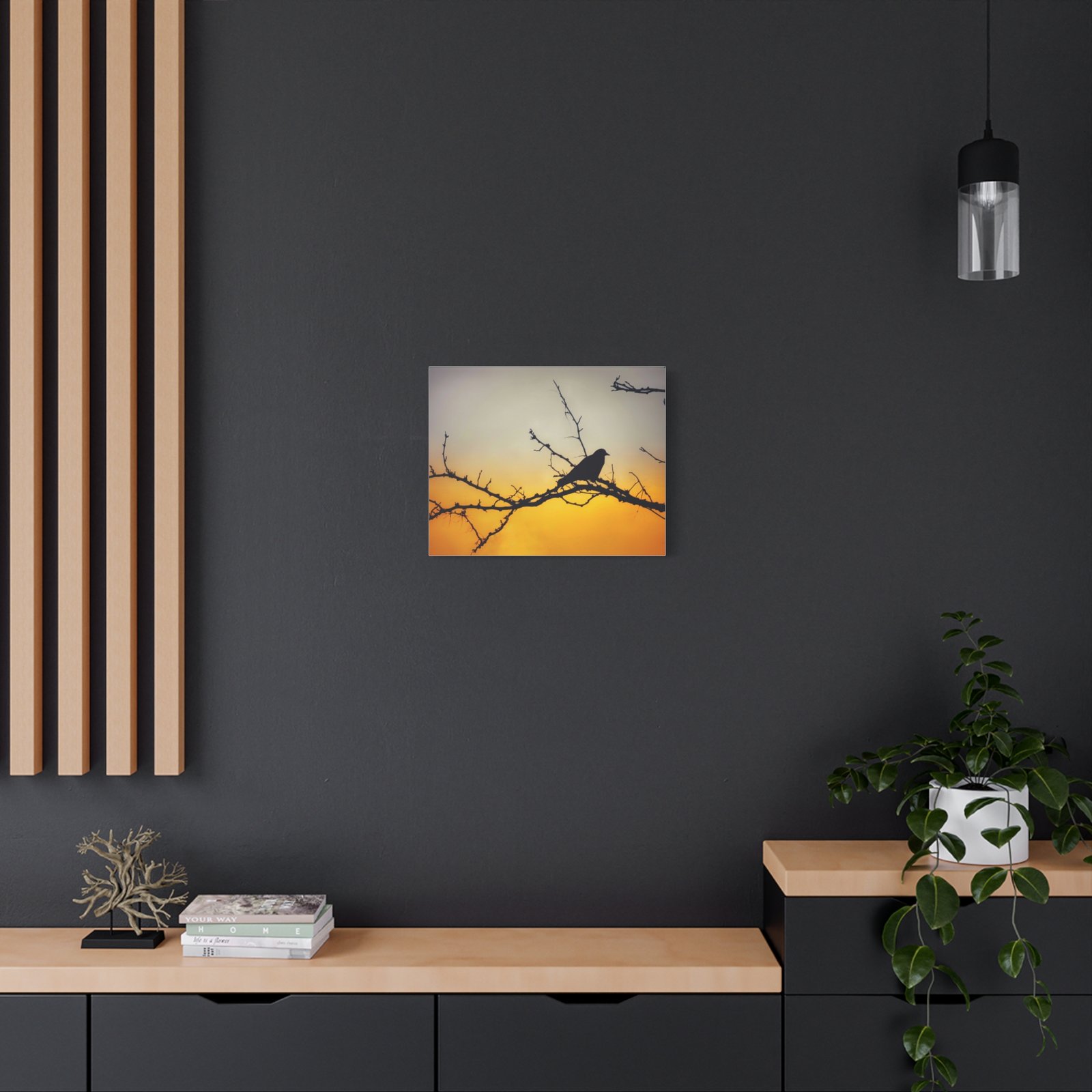 Sunset Silhouette Bird Matte Canvas - Image 12