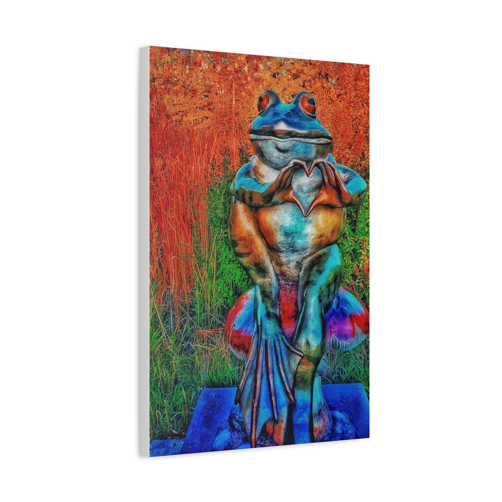 Colorful Frog Art Canvas — Vibrant Stretched Matte Wall Decor - Image 6