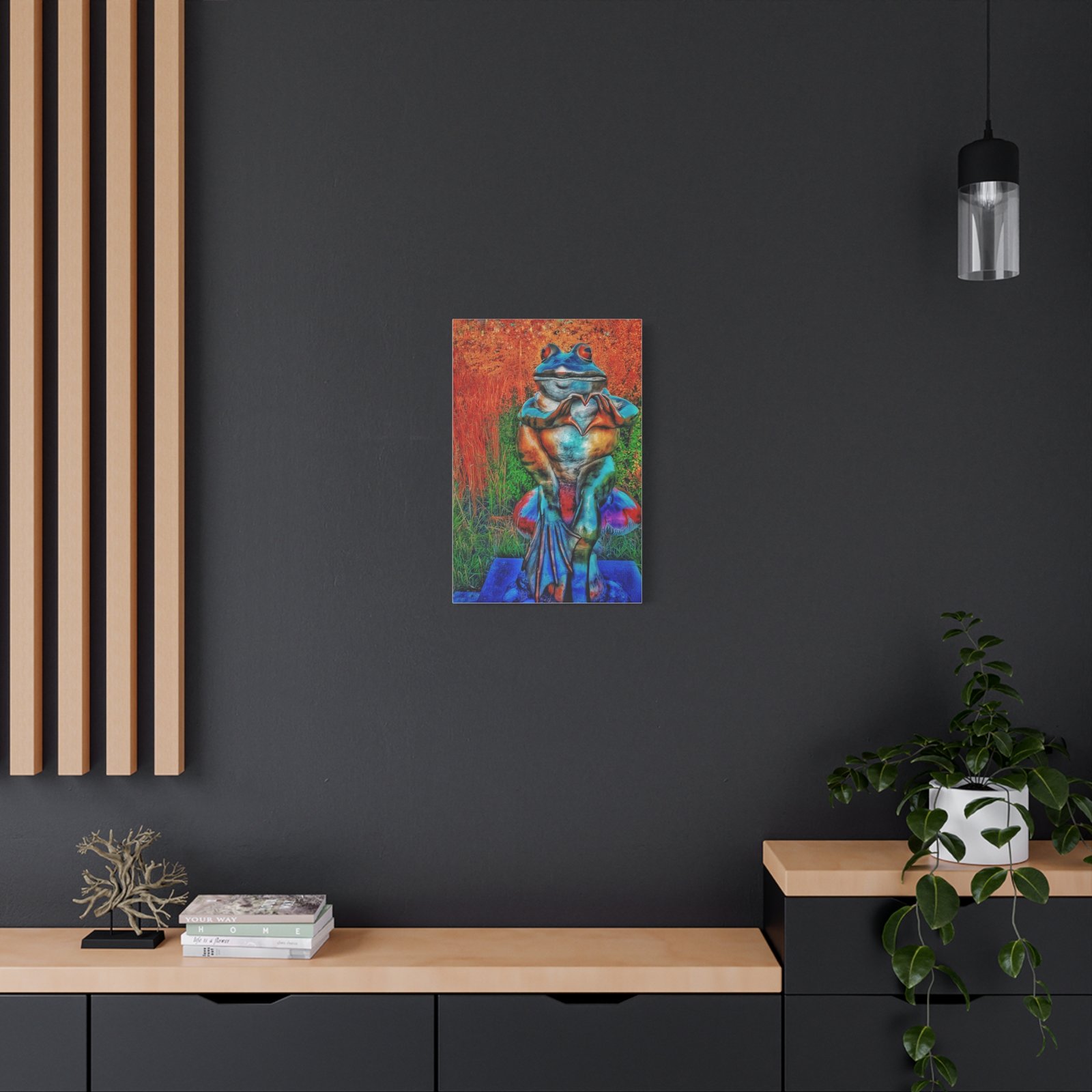 Colorful Frog Art Canvas — Vibrant Stretched Matte Wall Decor - Image 8