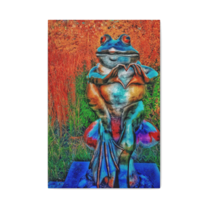 Colorful Frog Art Canvas — Vibrant Stretched Matte Wall Decor