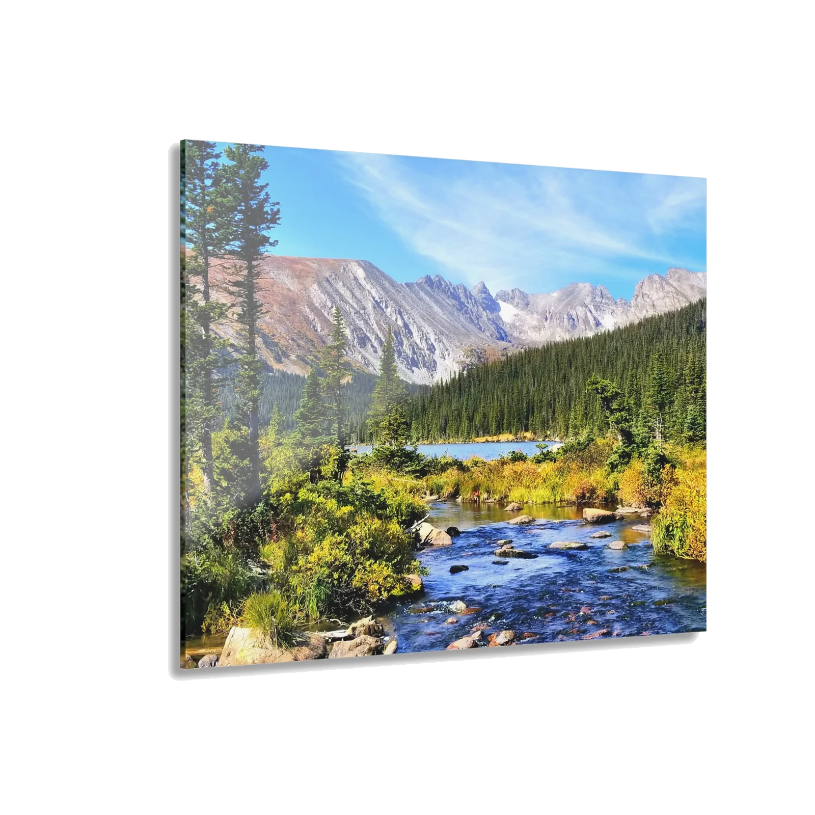 Mountain River Acrylic Print — Scenic Landscape Wall Art (French Cleat Hanging)