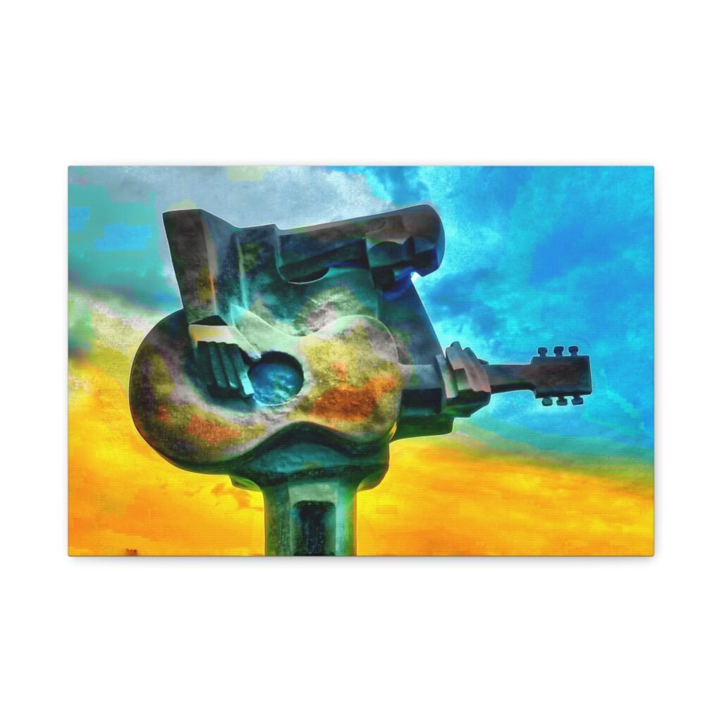 Guitar Player Canvas Print — Benson Sculpture Garden