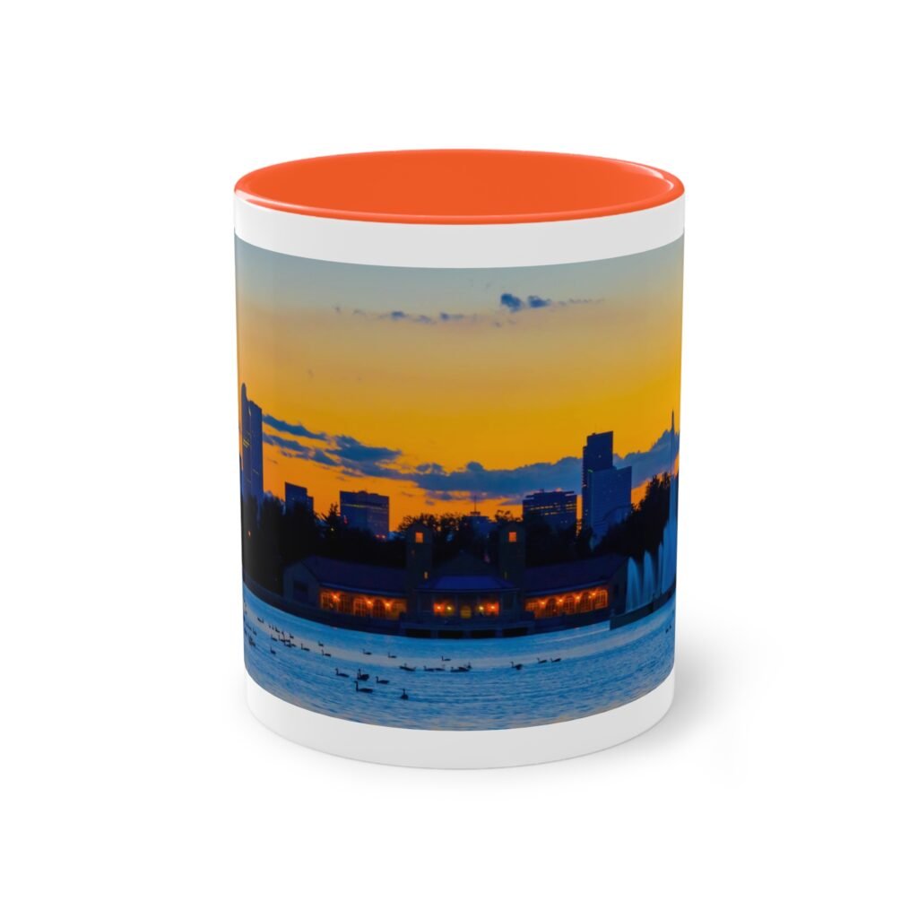Denver Sunset Skyline Two-Tone Coffee Mug
