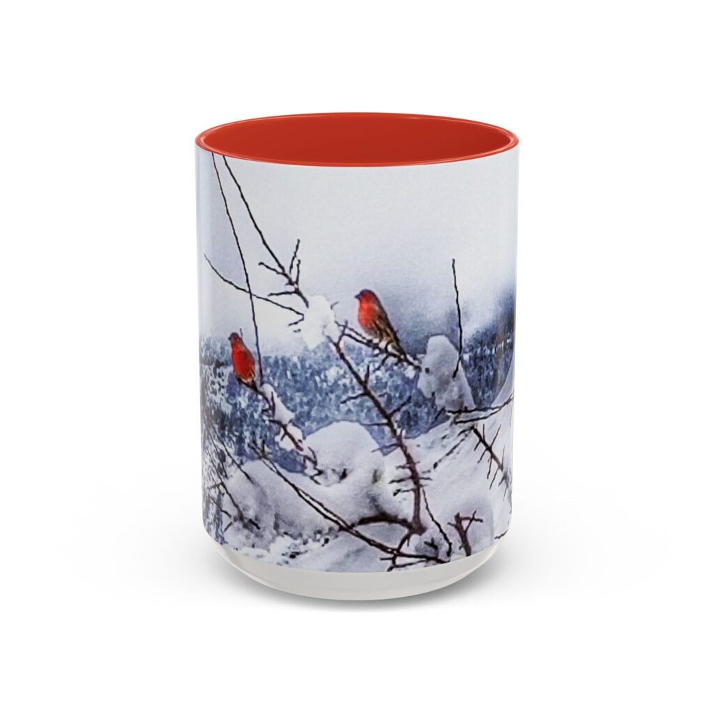 Snowy Bird Morning Ceramic Mug