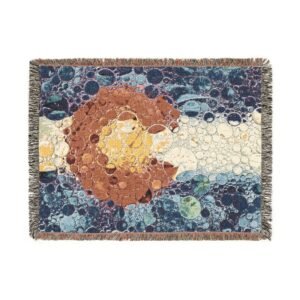Colorado Flag Bubbles Woven Blanket