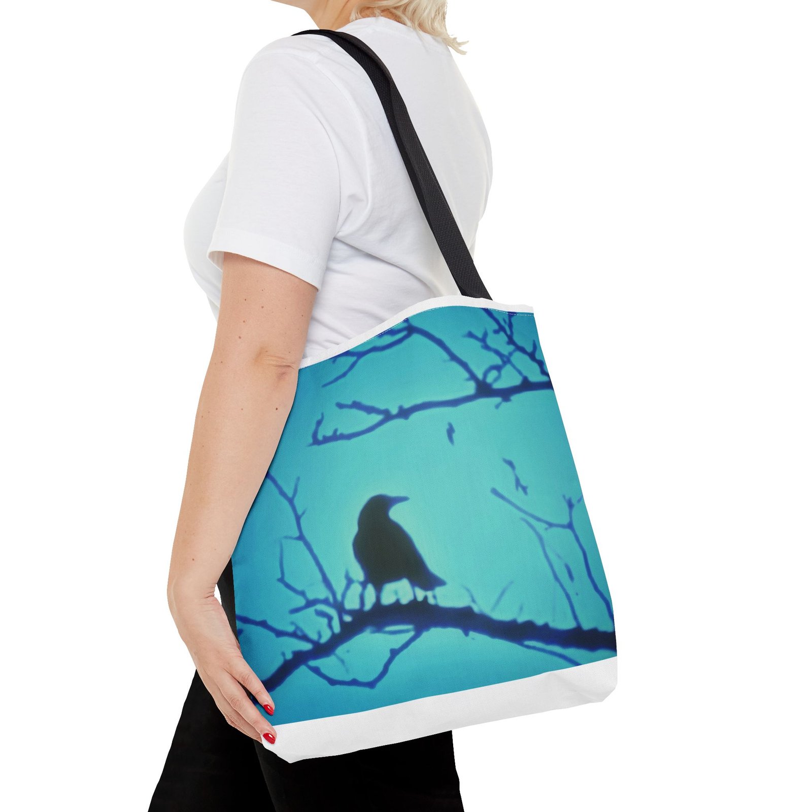Crow Silhouette Tote Bag - Image 12