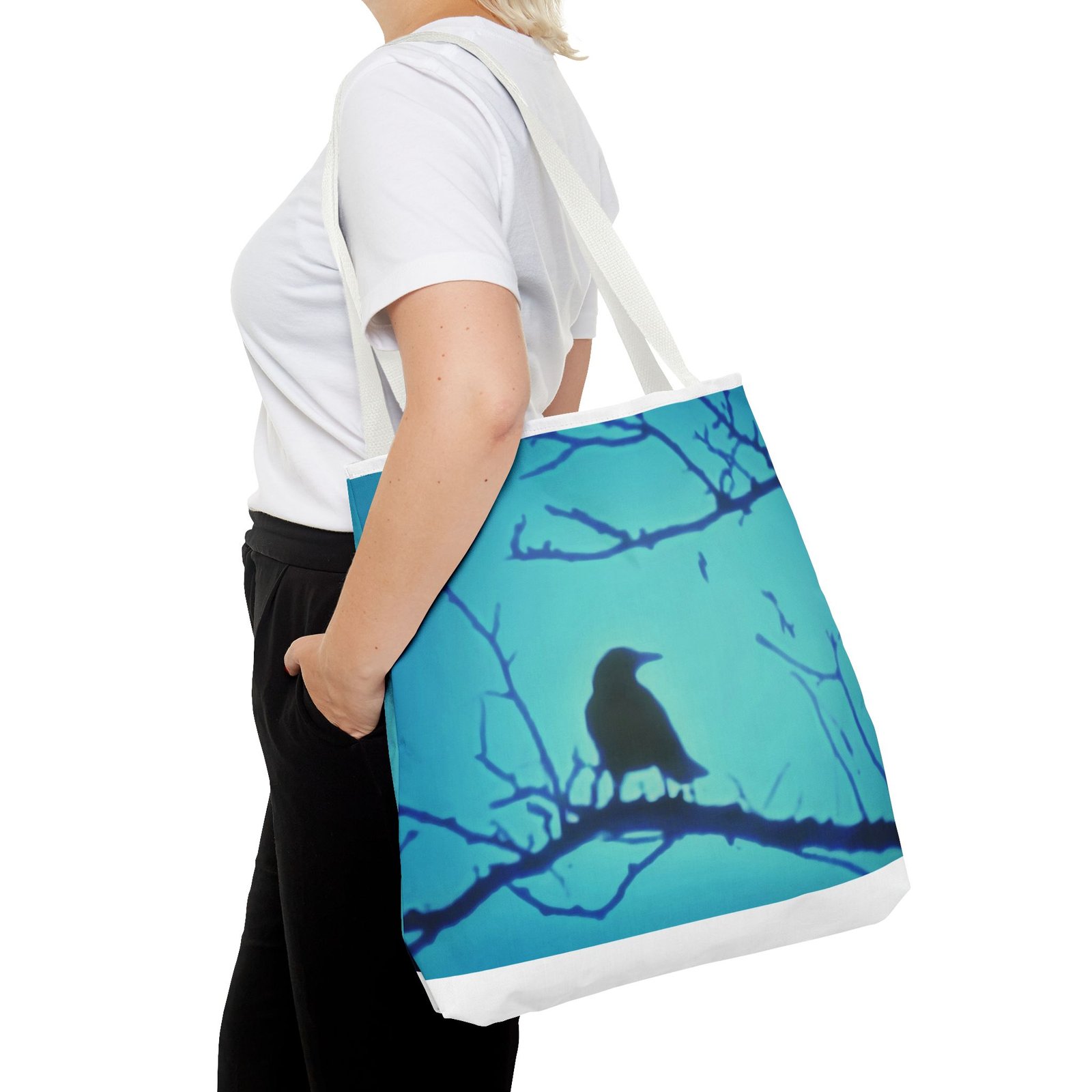 Crow Silhouette Tote Bag - Image 24