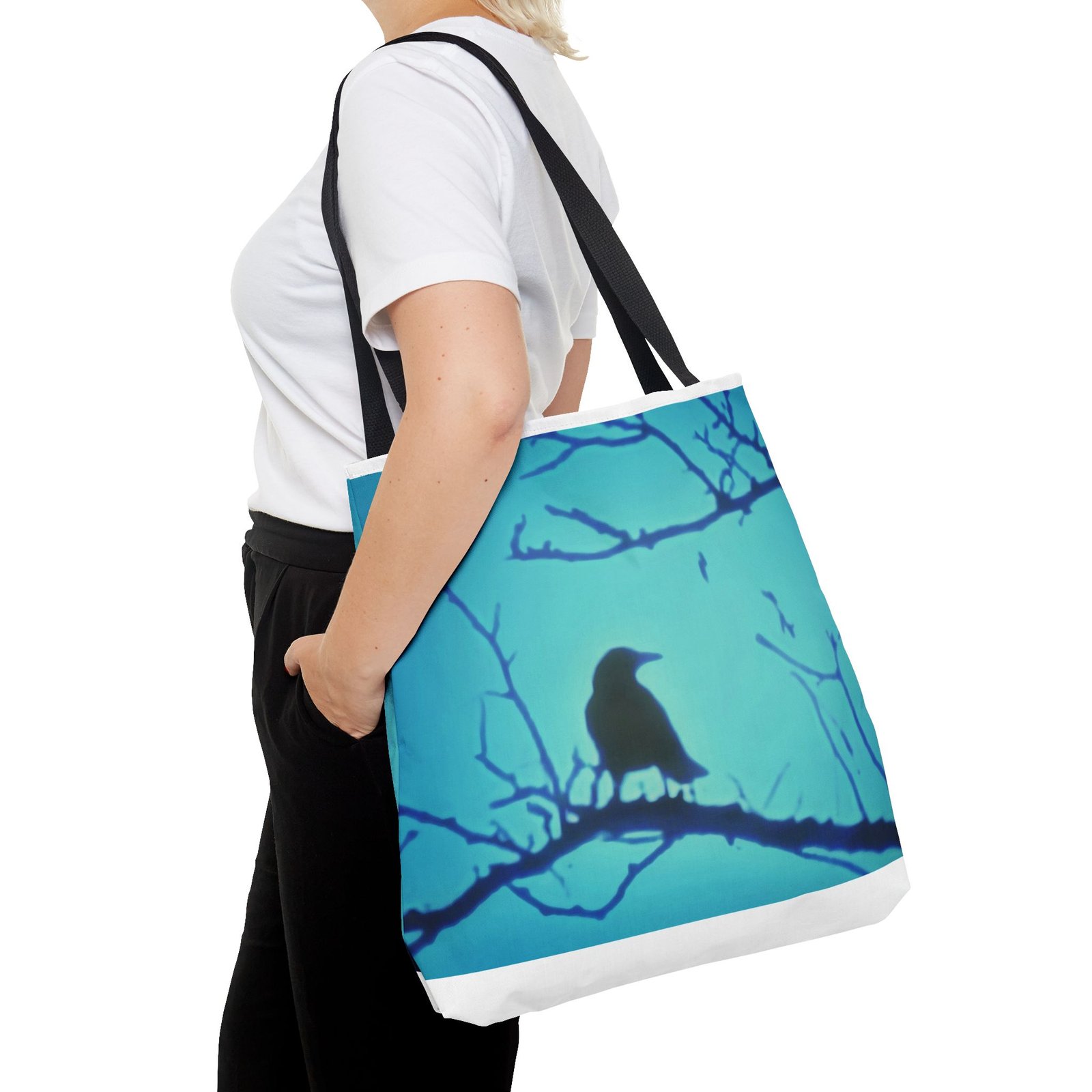 Crow Silhouette Tote Bag - Image 16