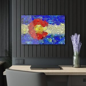 Colorado Flag Acrylic Print — Abstract Bubble Art
