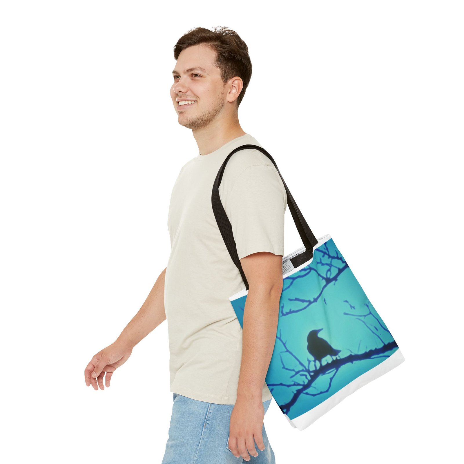 Crow Silhouette Tote Bag - Image 11